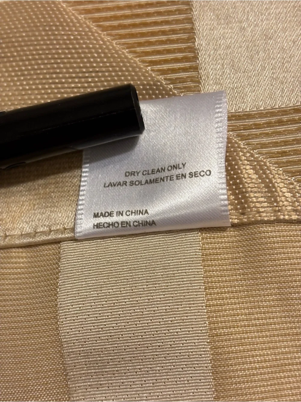 Croscill Home Metro Metal Gold Shower Curtain Geometric Shiny Squares Fabric